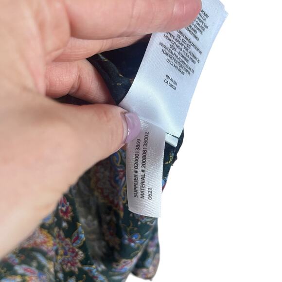 Lauren Ralph Lauren Paisley Button Down Shirt Cotton Western Boho Luxury Large - Picture 6 of 6